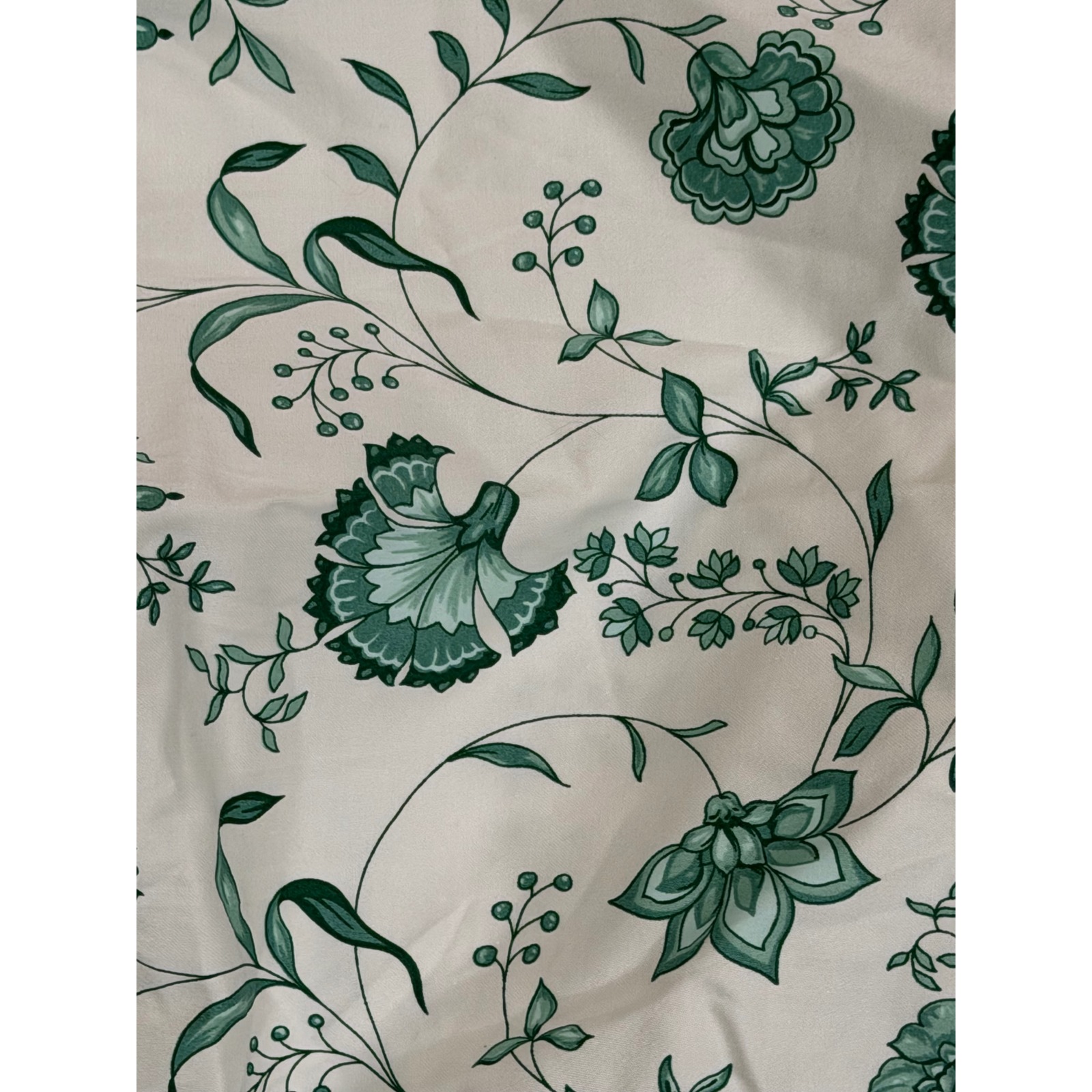 New Lake Pajamas Green Floral Patio Brunch Dress Pockets Bump Meadow Vines L — image 4 of 7